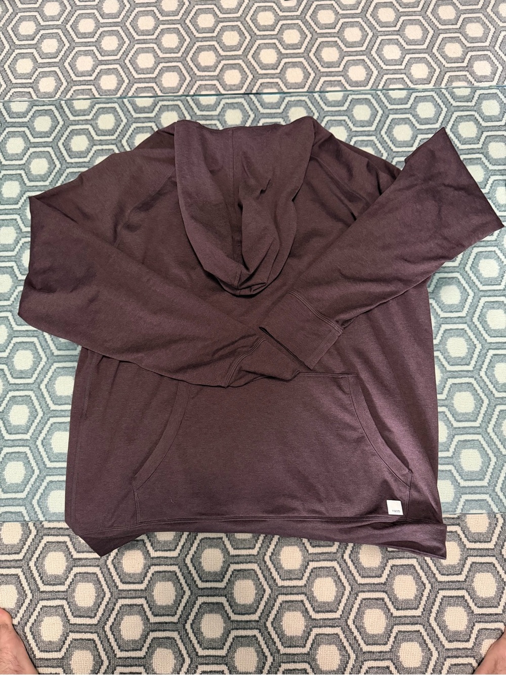 Men's Hooded Pullover Sweater - Deep Plum Vuori